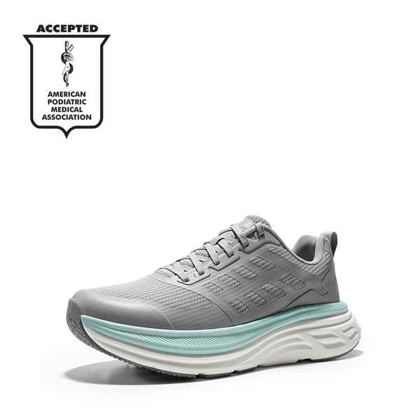 [ActiveFloat] Women's Breathable Lifestyle Walking Sneakers - GREY -  0