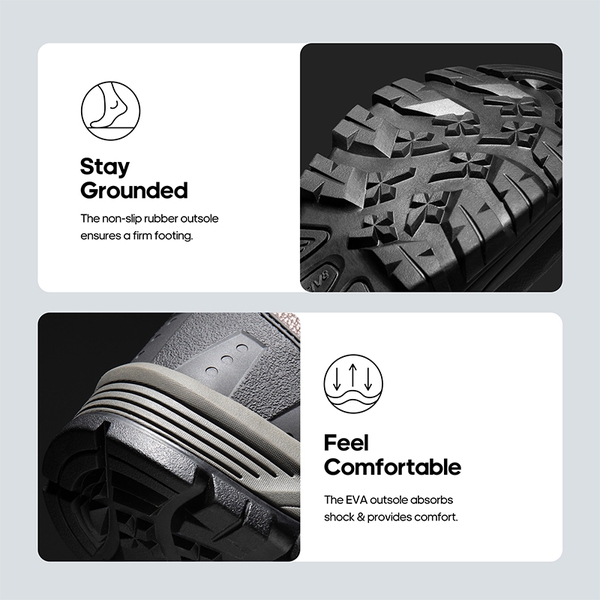 Men's Waterproof Insulated Winter Snow Boots - DARK BROWN BLACK - 3