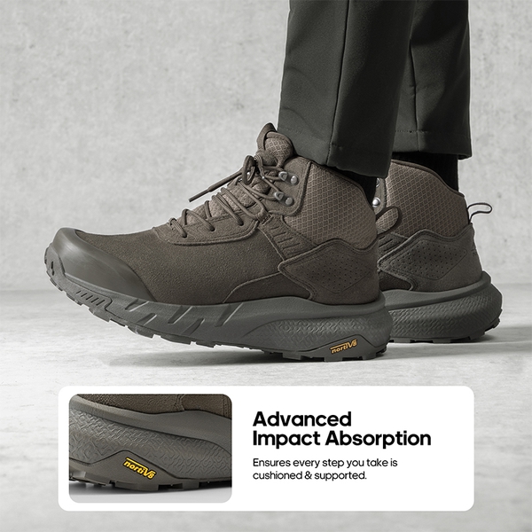 [VaporGuard] Men's Waterproof Military Tactical Work Boots - COFFEE - 4