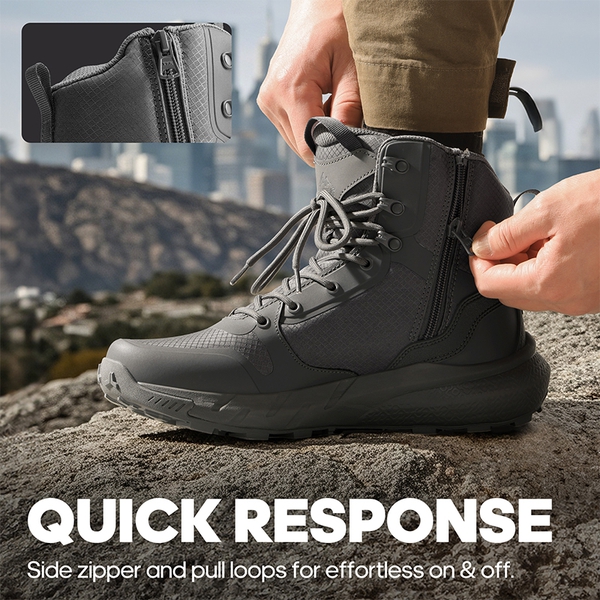 [Metrostrike] Men's Lightweight Military Tactical Boots - GREY - 9