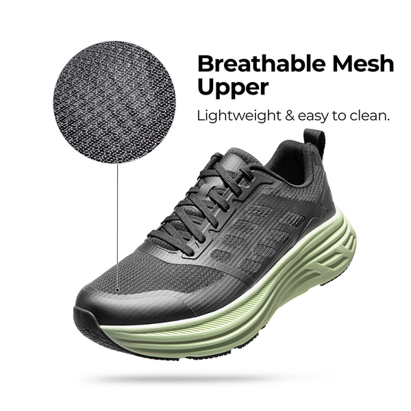 [ActiveFloat] Men's Comfortable Lightweight Running Shoes - BLACK/GREEN - 4