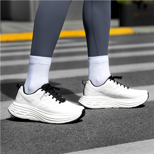 [ActiveFloat] Women's Breathable Lifestyle Walking Sneakers - WHITE - 7