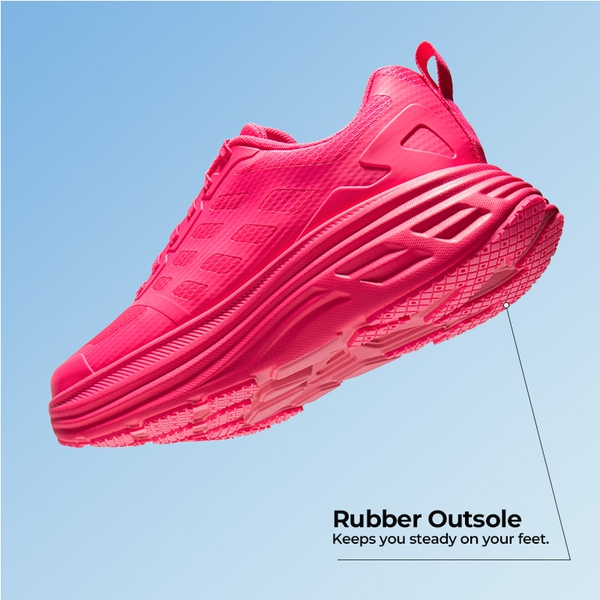 [ActiveFloat] Women's Breathable Lifestyle Walking Sneakers - HOT PINK - 3