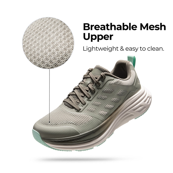 [ActiveFloat] Men's Comfortable Lightweight Running Shoes - GREYISH GREEN - 4