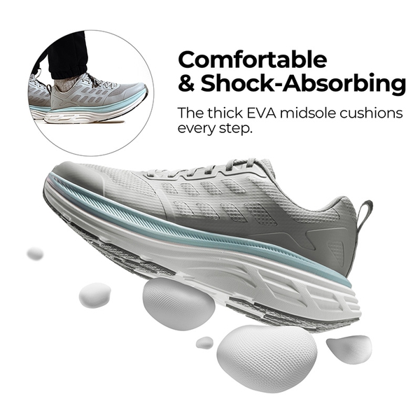 [ActiveFloat] Men's Comfortable Lightweight Running Shoes - GREY - 2