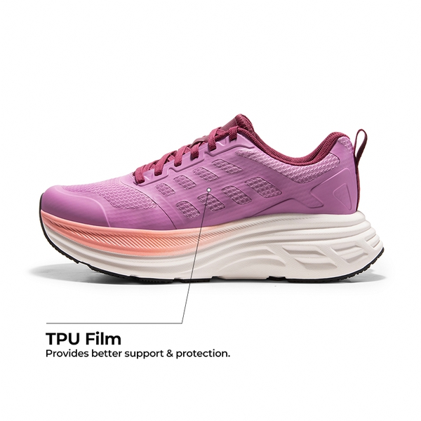 [ActiveFloat] Women's Breathable Lifestyle Walking Sneakers - PURPLE - 5
