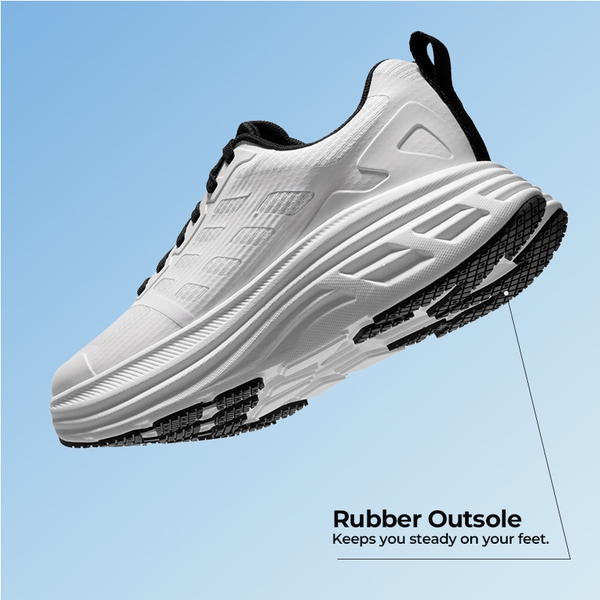 [ActiveFloat] Women's Breathable Lifestyle Walking Sneakers - WHITE - 3