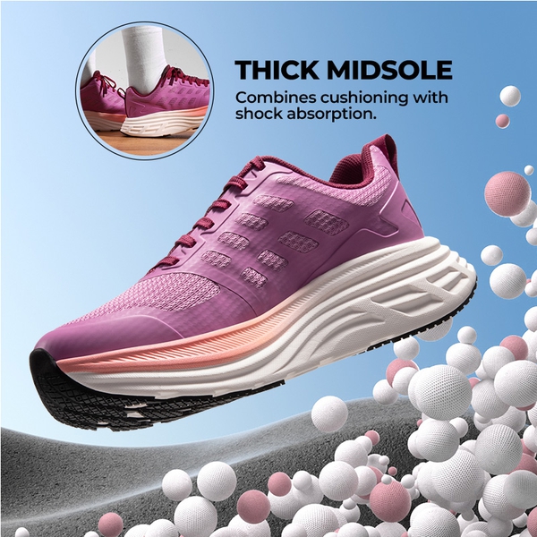 [ActiveFloat] Women's Breathable Lifestyle Walking Sneakers - PURPLE - 2