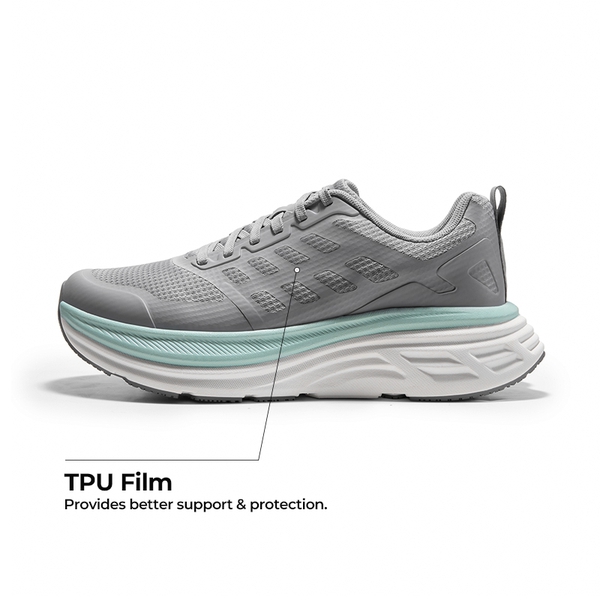 [ActiveFloat] Women's Breathable Lifestyle Walking Sneakers - GREY - 5