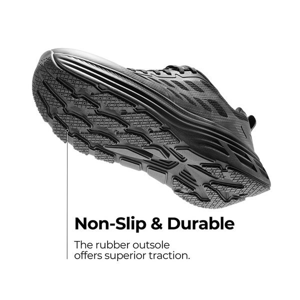 [ActiveFloat] Men's Comfortable Lightweight Running Shoes - ALL BLACK - 3