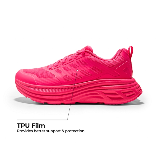 [ActiveFloat] Women's Breathable Lifestyle Walking Sneakers - HOT PINK - 5