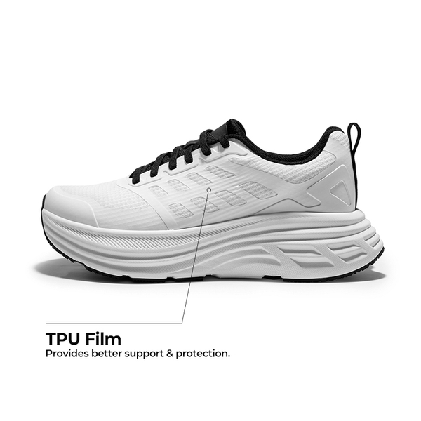 [ActiveFloat] Women's Breathable Lifestyle Walking Sneakers - WHITE - 5