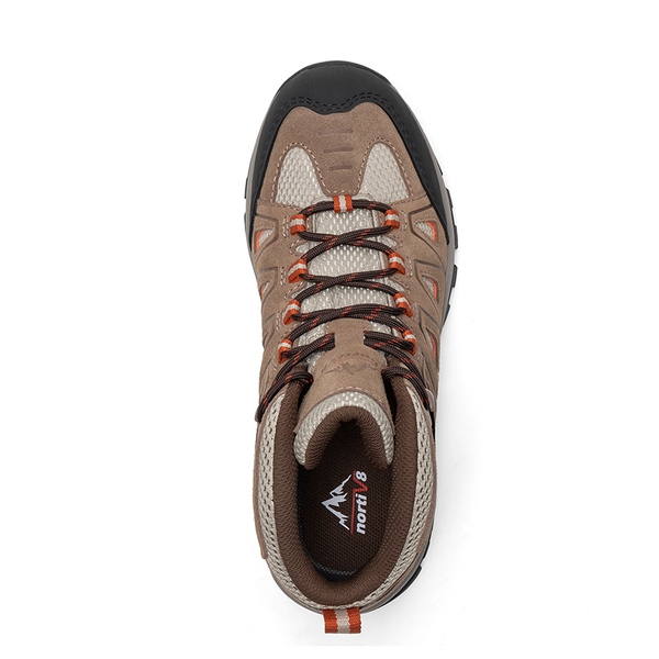 Women's Suede Waterproof Hiking Boots 【Wide Fit】 - BROWN - 3