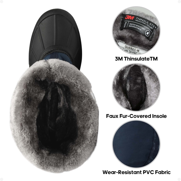 Men's Tall Winter Snow Boots - BLUE/BLACK - 4