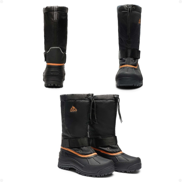 Men's Tall Winter Snow Boots - BLACK/ORANGE - 5
