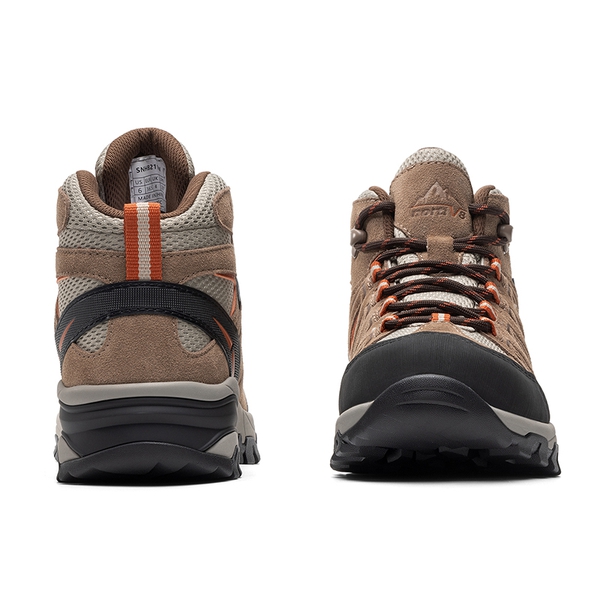 Women's Suede Waterproof Hiking Boots 【Wide Fit】 - BROWN - 4