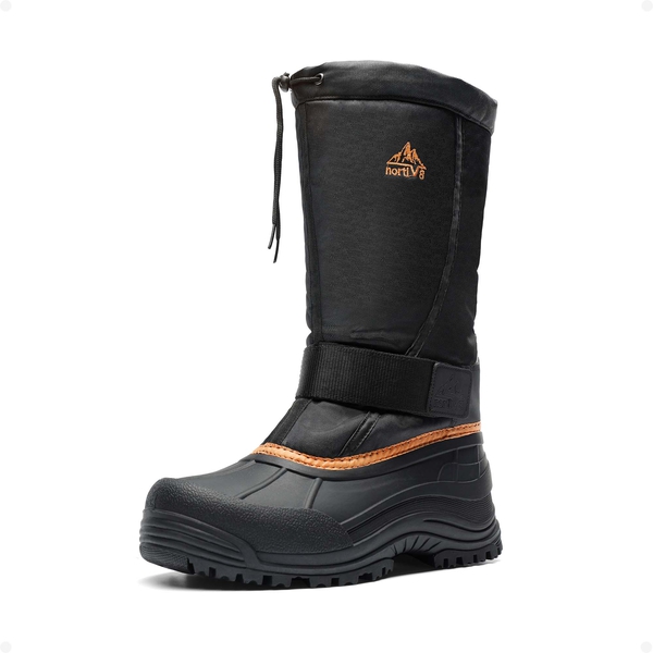 Men's Tall Winter Snow Boots - BLACK/ORANGE -  0