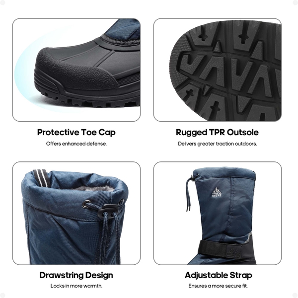 Men's Tall Winter Snow Boots - BLUE/BLACK - 1