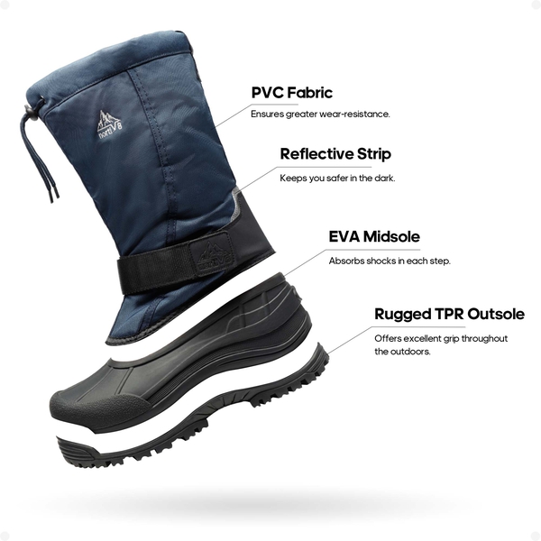 Men's Tall Winter Snow Boots - BLUE/BLACK - 2