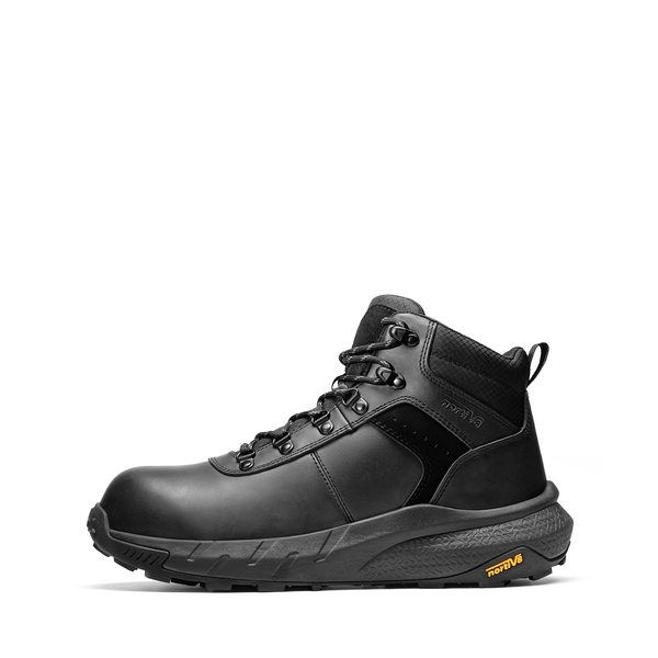Men's Water-Resistant Nano Toe Work Boots - BLACK - 1
