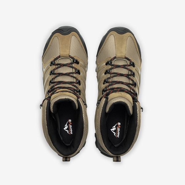 Men's Waterproof Steel Toe Cap Work Boots - TAUPE - 5