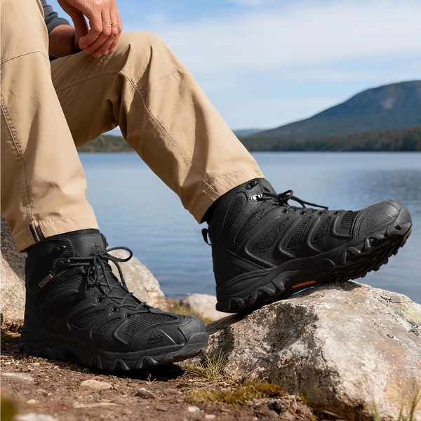 [Armadillo Series] Men's & Women's Waterproof Hiking & Walking Boots - BLACK - 5
