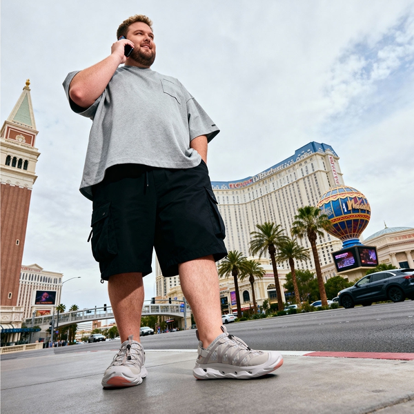 Men's Shock Absorption Comfortable Water Sandals Shoes - LIGHT GREY - 9