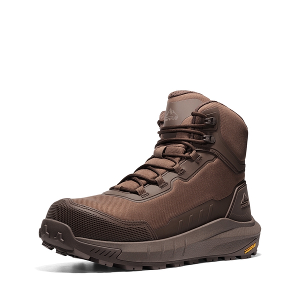 Men's Slip-Resistance Nano Toe Work Boots - DARK BROWN -  0