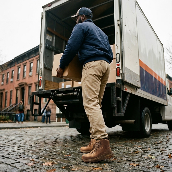 Men's Slip-Resistance Nano Toe Work Boots - COYOTE - 10