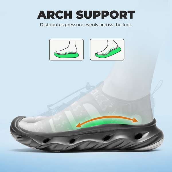 Men's Breathable Mesh Upper Water Sandals Shoes - GREY - 5