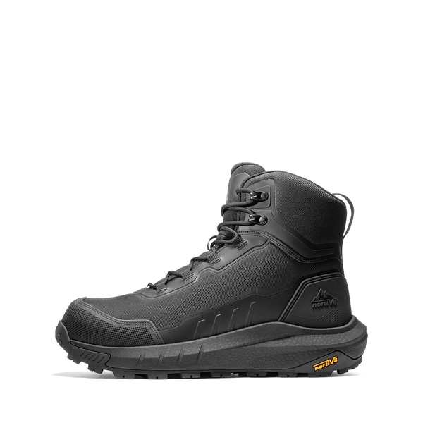 Men's Slip-Resistance Nano Toe Work Boots - BLACK - 1