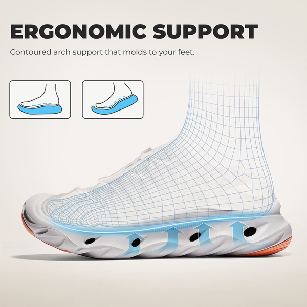 Men's Shock Absorption Comfortable Water Sandals Shoes - LIGHT GREY - 7