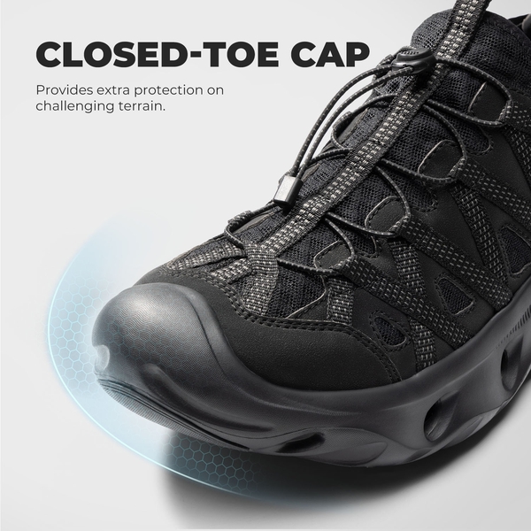 Men's Shock Absorption Comfortable Water Sandals Shoes - BLACK - 3