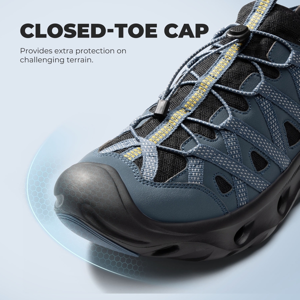 Men's Shock Absorption Comfortable Water Sandals Shoes - BLUE/BLACK - 3