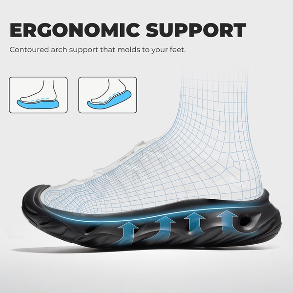 Men's Shock Absorption Comfortable Water Sandals Shoes - BLACK - 7