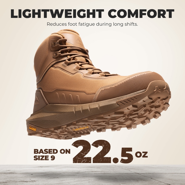 Men's Slip-Resistance Nano Toe Work Boots - COYOTE - 4