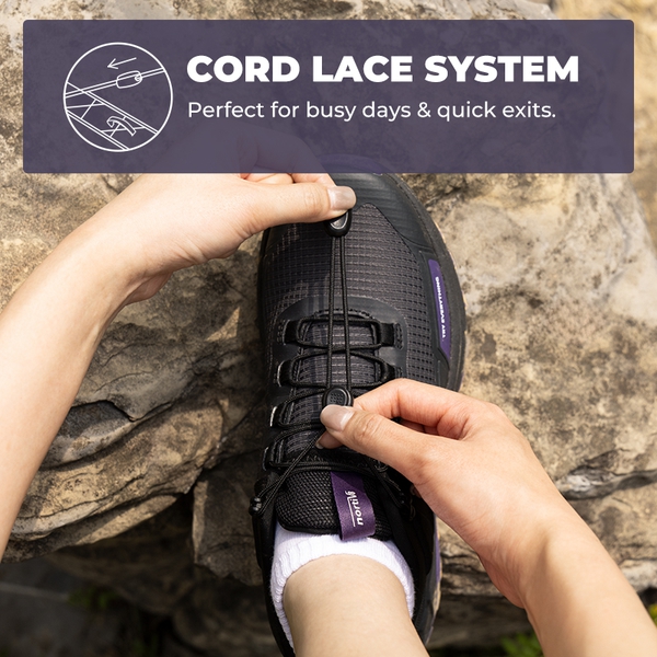 [Gladiator] Women's Lightweight Comfort Hiking Shoes - BLACK-PURPLE - 4