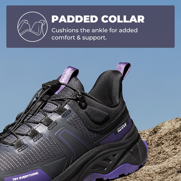 [Gladiator] Women's Lightweight Comfort Hiking Shoes - BLACK-PURPLE - 3