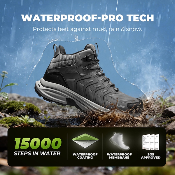 DualStride Armadillo FieldLite Waterproof Hiking Line - DARK GREY - 5