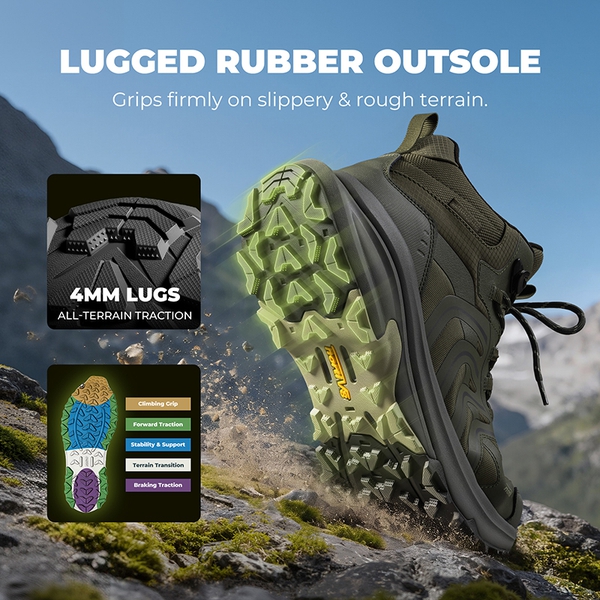 Men's DualStride Armadillo FieldLite Mid WaterproofPRO - ARMY GREEN - 6