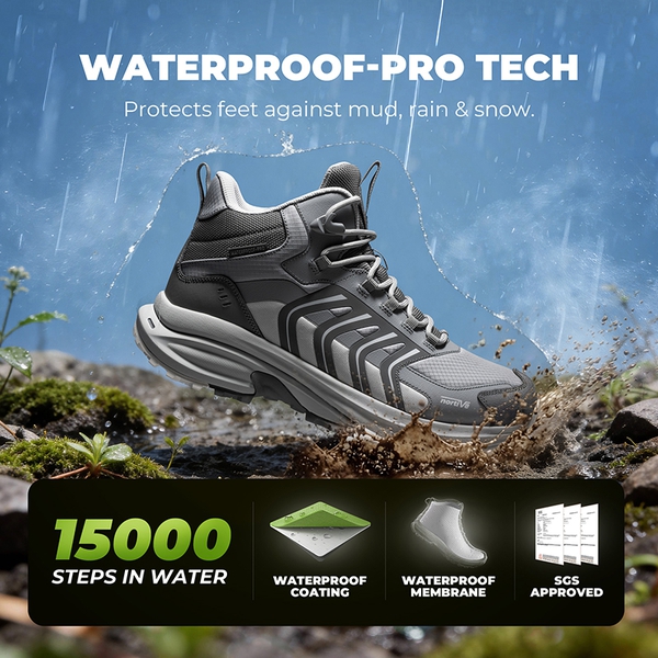 Men's DualStride Armadillo FieldLite Mid WaterproofPRO - LIGHT GREY - 5