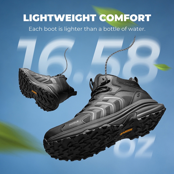 Men's DualStride Armadillo FieldLite Mid WaterproofPRO - ALL BLACK - 4