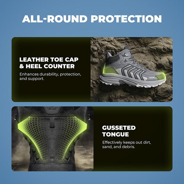 Men's DualStride Armadillo FieldLite Mid WaterproofPRO - LIGHT GREY - 7