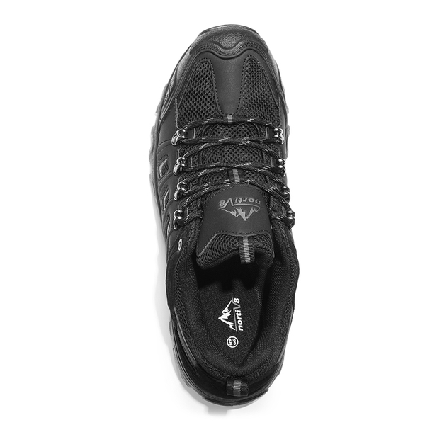 Men's Waterproof Low-Cut Hiking Shoes - BLACK/GREY-PU - 2