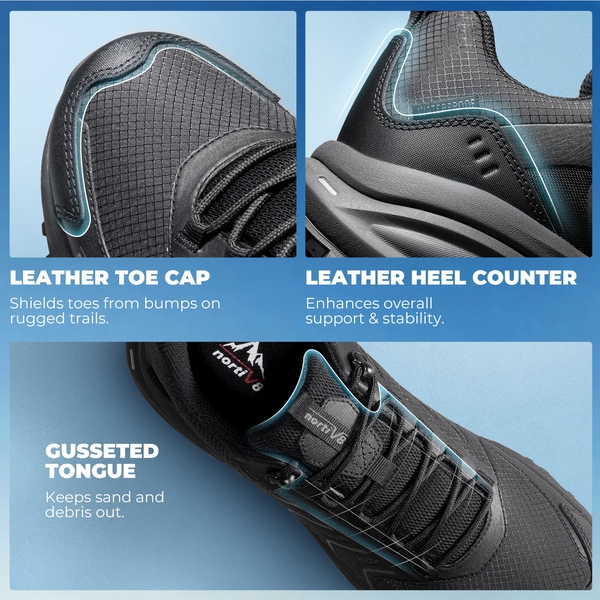 Men's DualStride Armadillo FieldLite Waterproof - ALL BLACK - 6