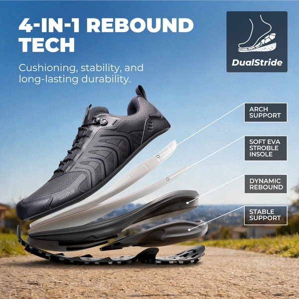Men's DualStride Armadillo FieldLite Waterproof - ALL BLACK - 2