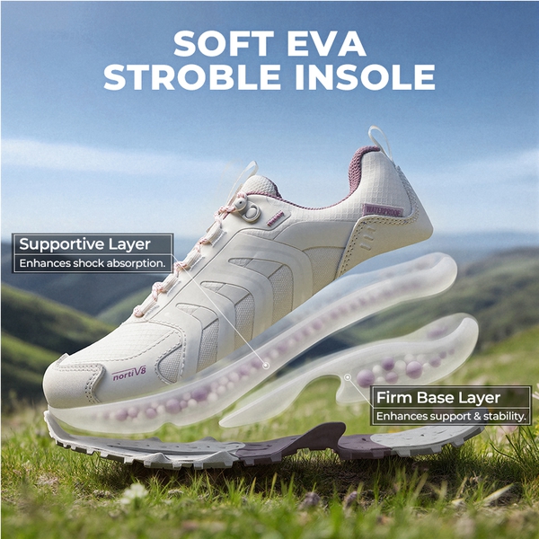 Women's DualStride Armadillo FieldLite Waterproof - WHITE/PURPLE - 4