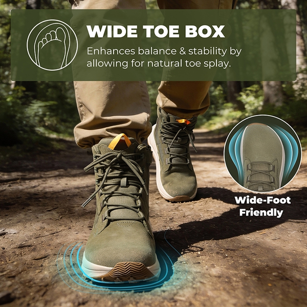 Men’s Leather Tactical Combat Boots - OLIVE - 4