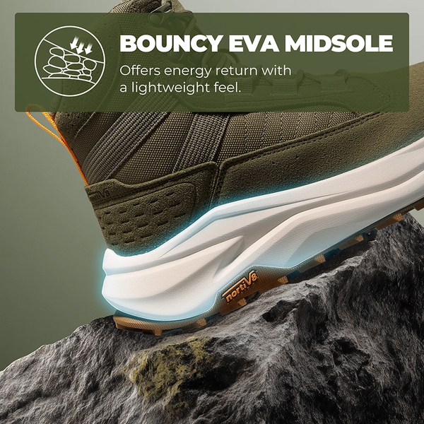 Men’s Leather Tactical Combat Boots - OLIVE - 8