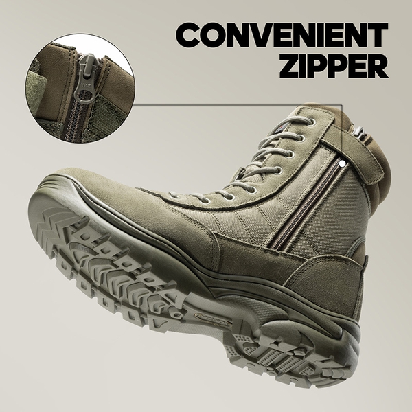 Men's Military Tactical Combat Boots - ARMY GREEN - 1